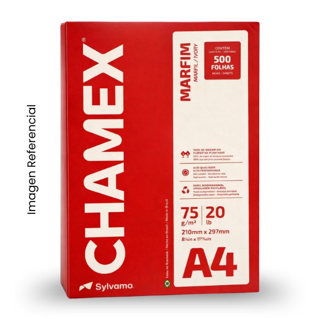 CHAMEX PAPEL BOND A4 75GR 1/2MLL MELON