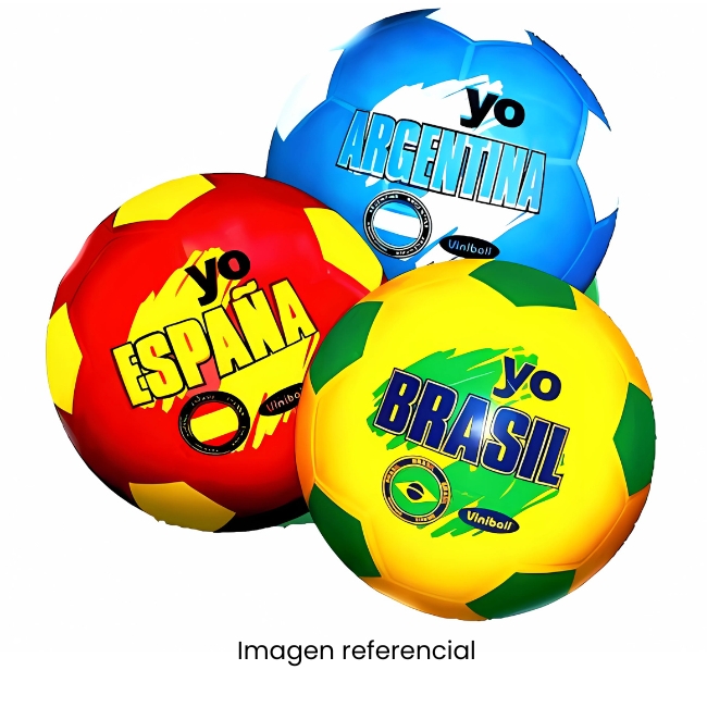 VINIBALL FUTBOL GOMA #5 PAISES F/COLOR