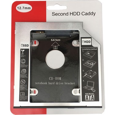 CADDY 12.7MM PARA LAPTOP 2ND HDD SSD DISCO DURO SATA CD DVD-ROM