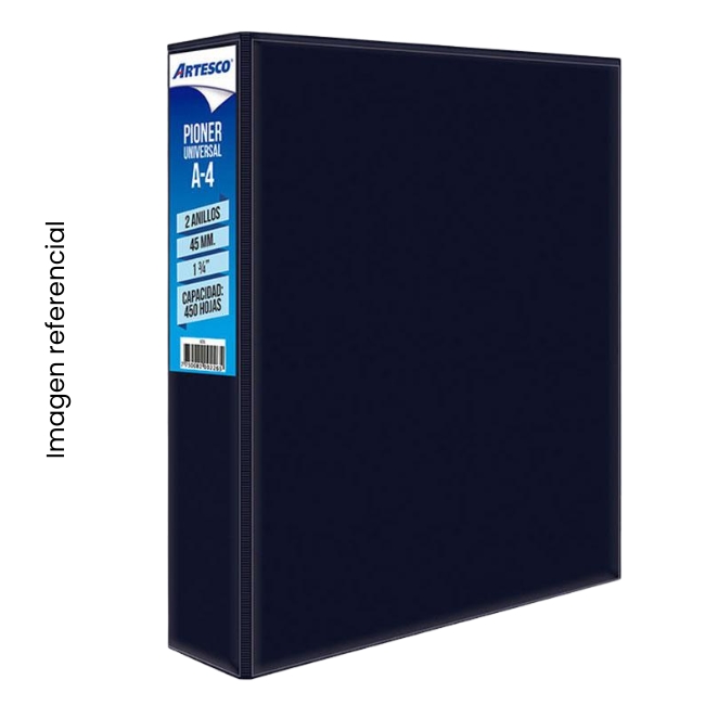 ARTESCO PIONER A4 2 ANILL 25MM PLASTIF AZUL