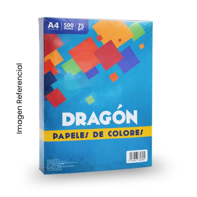 DRAGON PAPEL ARCO IRIS 75GR A4 1/2 MILLAR
