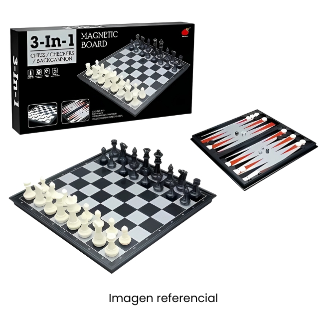 AJEDREZ EN CAJA 3X1 IMANTADO