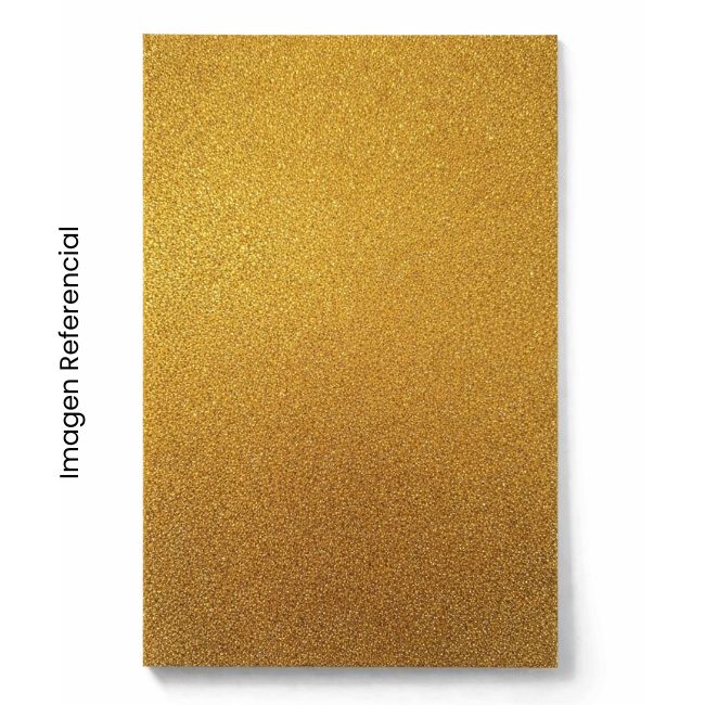 MICROPOROSO A4 ESCARCHADO ADHESIVO DORADO 