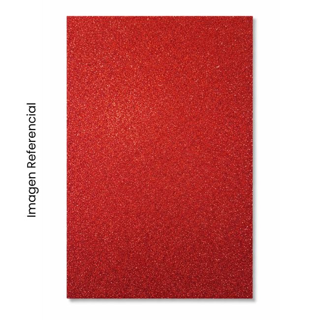 MICROPOROSO A4 ESCARCHADO ADHESIVO ROJO 