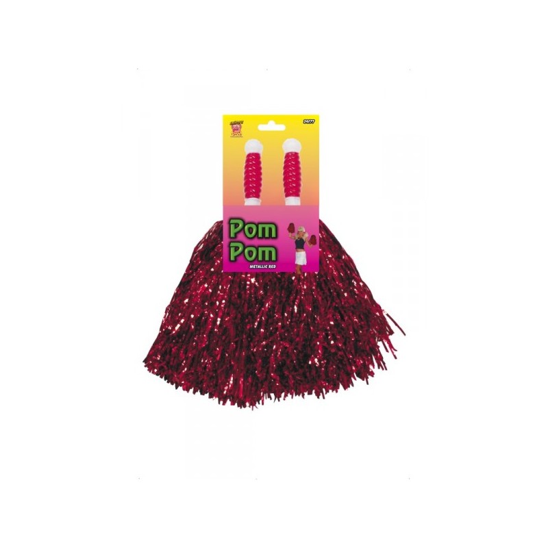 POM POM METALICO ROJO UND