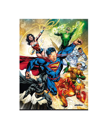 ALPHA CUADERNO A4 CUADRI LIGA JUSTICIA CHIBI 92H 