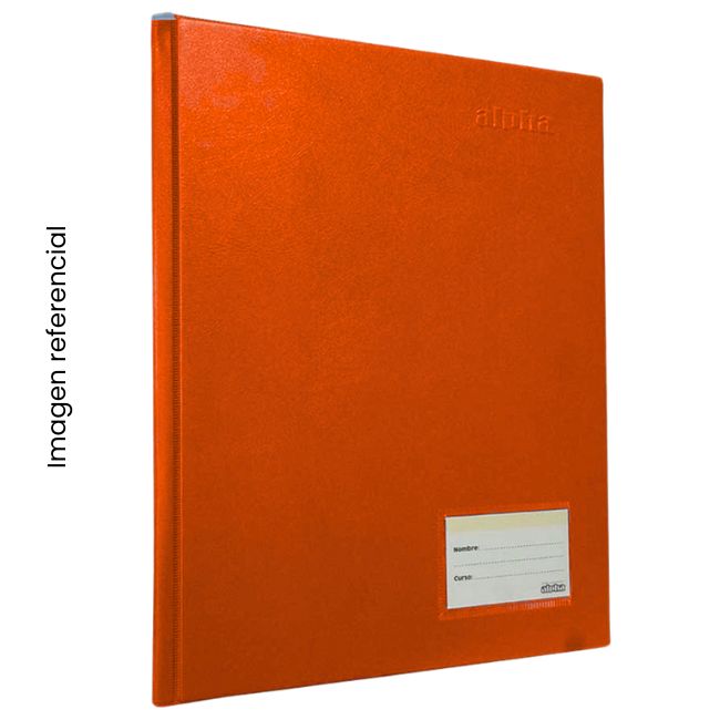 ALPHA FOLDER A4 DOBLE TAPA C/GUSANILLO NARANJA