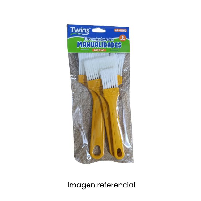 TWINS SET DE HERRAMIENTAS P/MANUALIDADES BROCHAS X3UND AR-1280