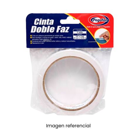 PEGAFAN CINTA DOBLE FAZ 3/4PULG X 11YDS