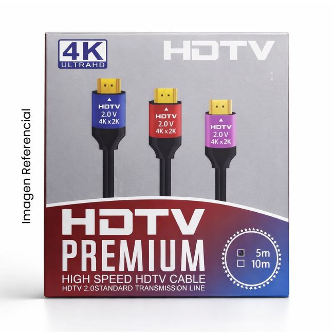 CABLE HDMI 4K PVC 5MT PREMIUM