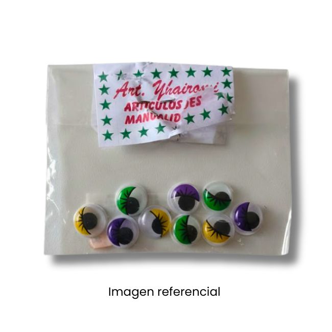 OJITOS MOVIBLES PESTAÑAS COLORES X12