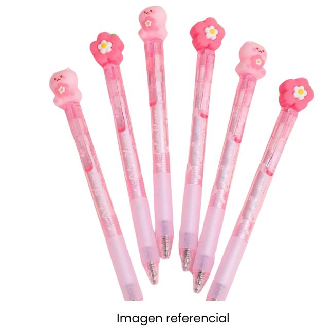 KAWAII LAPICERO 10 COLORES GATO CON FLOR 1020051