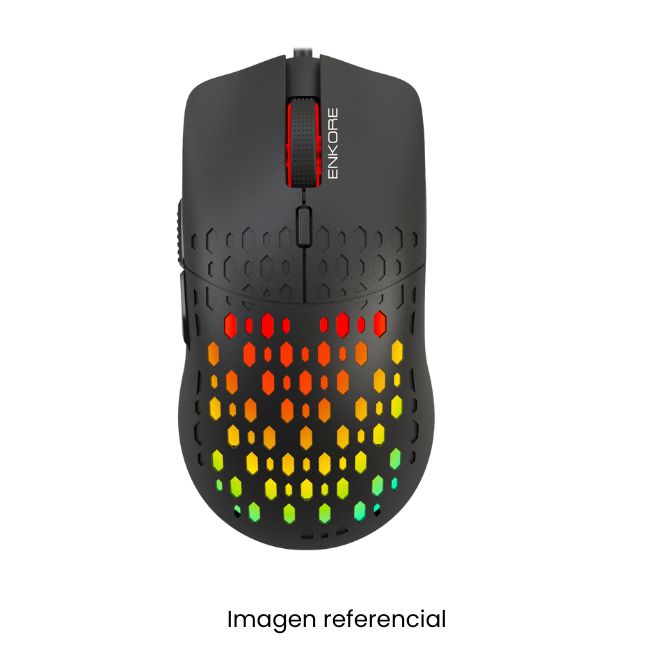 ENKORE MOUSE GAMER VIBRANT EKM303 USB 7LEDS 6BOTONES 3600DPI