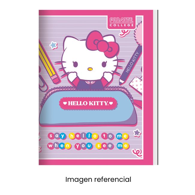 COLLEGE CUADERNO A4 CUADRI HELLO KITTY 80H 