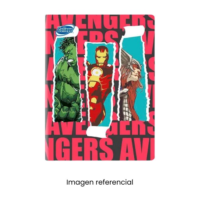COLLEGE CUADERNO A4 CUADRICULADO MARVEL 80 HOJAS 