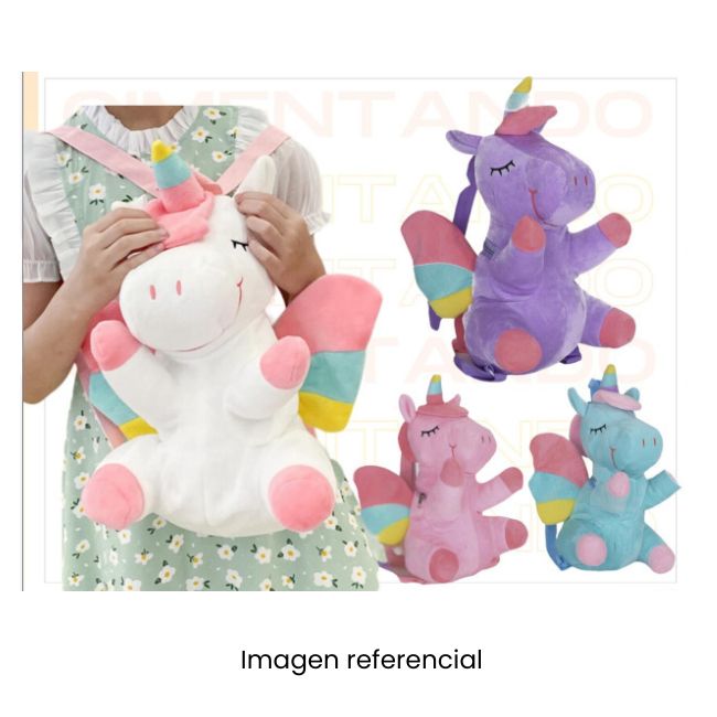 MOCHILA PELUCHE UNICORNIO CTM37 A25