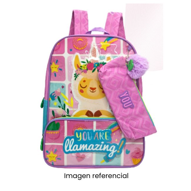 YOU MOCHILA LLAMAZING + CARTUCHERA MY-055 A25