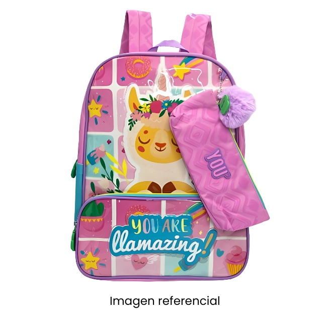 YOU MOCHILA LLAMAZING + CARTUCHERA MY-055 A25