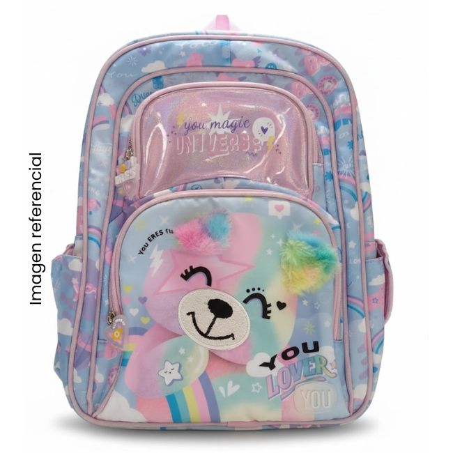 YOU MOCHILA UNIVERSE OSITO ARCO IRIS MY-052 A25