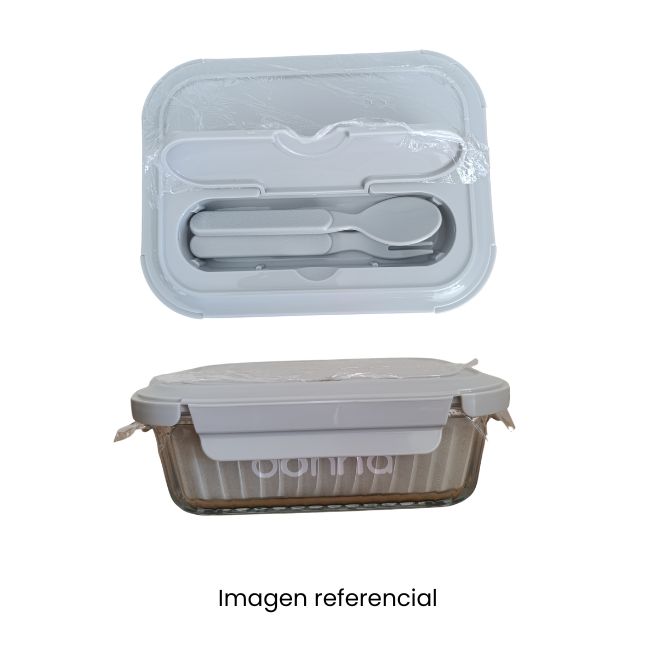 DONNA TAPER HERMETICO C/CUBIERTOS 1050ML GRIS