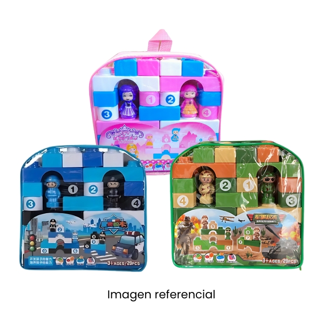 MOCHILA BLOQUES DE PLASTICO 7999