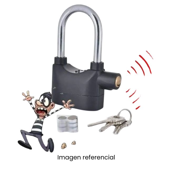 CANDADO CON ALARMA ASA GRANDE PARA BICICLETA SCOOTER MOTO LOCKER