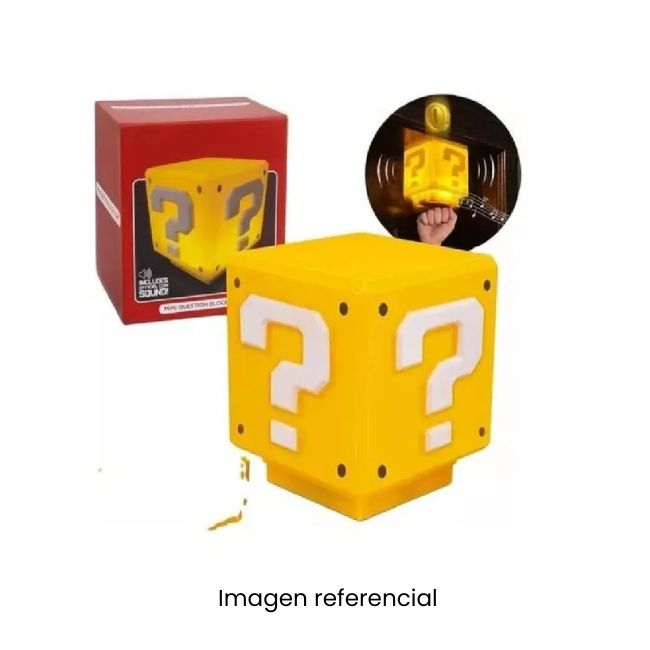 LAMPARA CUBO LED SUPER MARIO BROSS RECARGABLE CON SONIDO