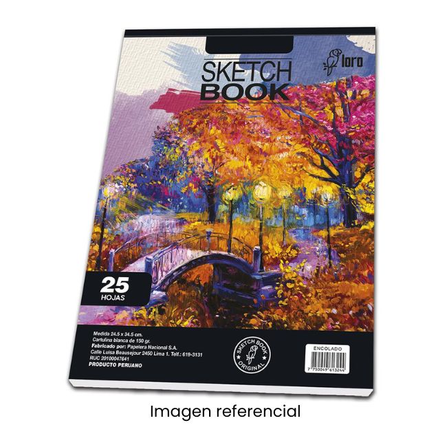 LORO SKETCH BOOK 25H ESPIRALADO Y SIN MARCO