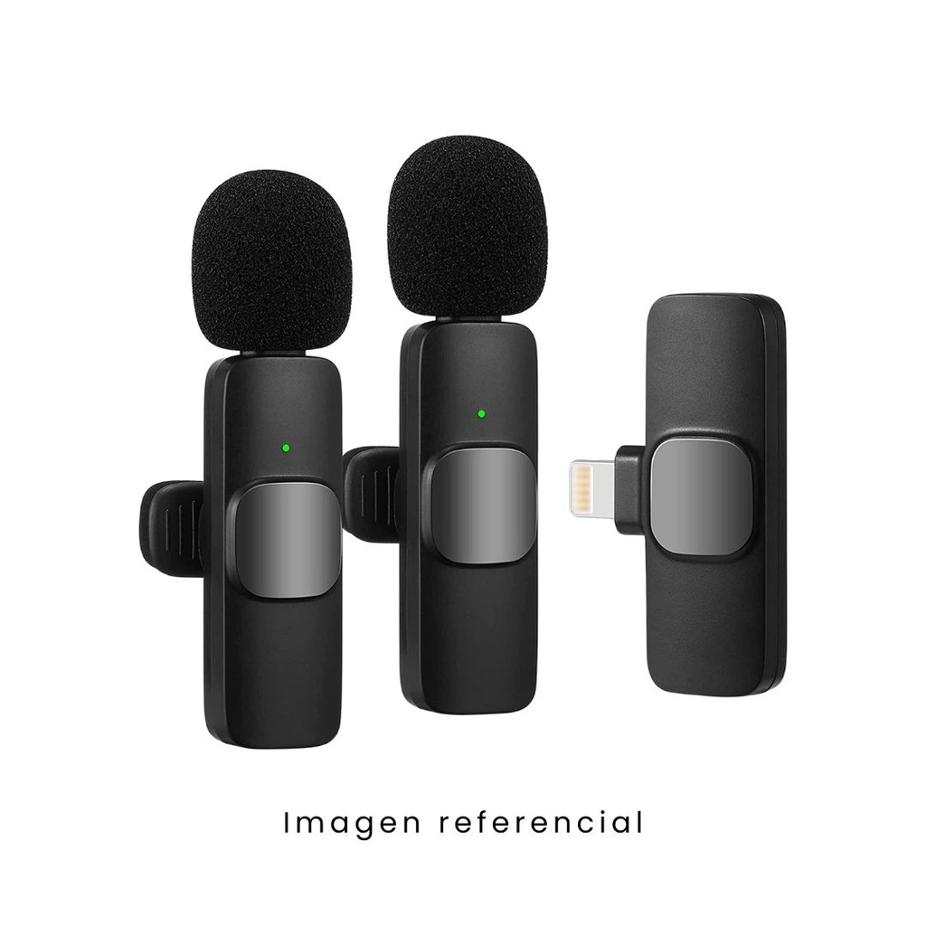 MICROFONO SOLAPERO DUAL (02) INALAMBRICO TIPO C + ADAPTADOR IPHONE K11