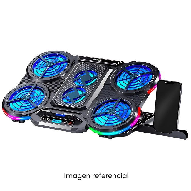 AIRBOOM COOLER LAPTOP GAMER GLACIAL 6 AB055 X6 VENTILADORES