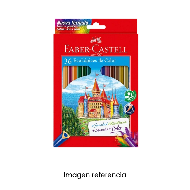 FABER CASTELL COLORES X 36 LARGO - NUEVA FORMULA