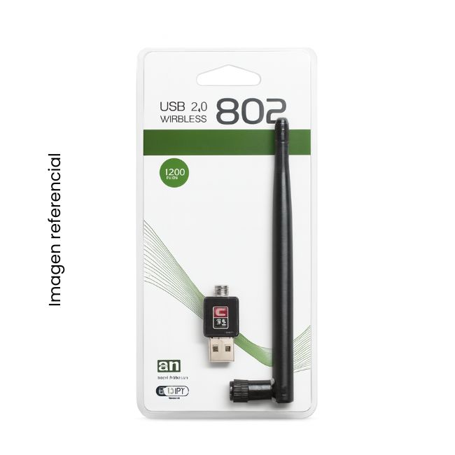 ANTENA WIFI USB 2.0 DUAL BAND 600MBPS 2.4G IEEE 802.11AC