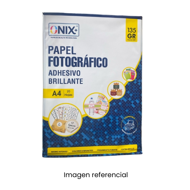 ONIX PAPEL FOTOGRAFICO ADH A4 135GR BOLSAX20