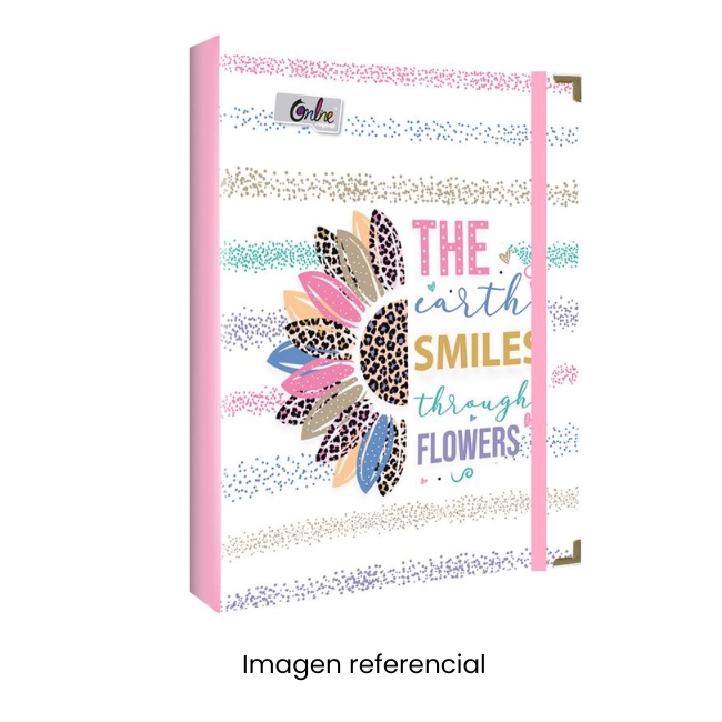 ONLINE CUADERNO ANILLADO 180HJ A4 TAPA DURA CON LIGA