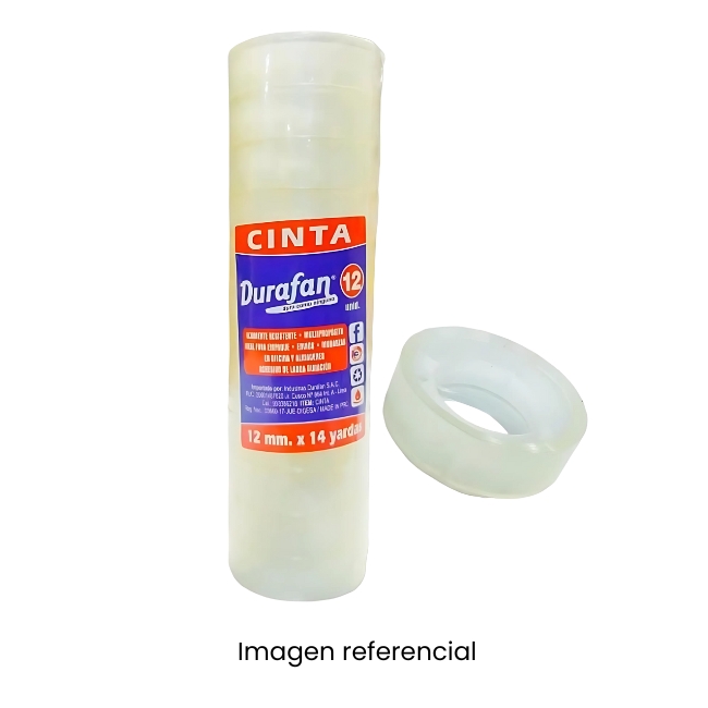 DURAFAN CINTA ADH 1/2PULG X 14YDS PQTX12