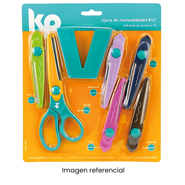 KP TIJERA MANUALIDADES 6 EN 1 6.5PULG
