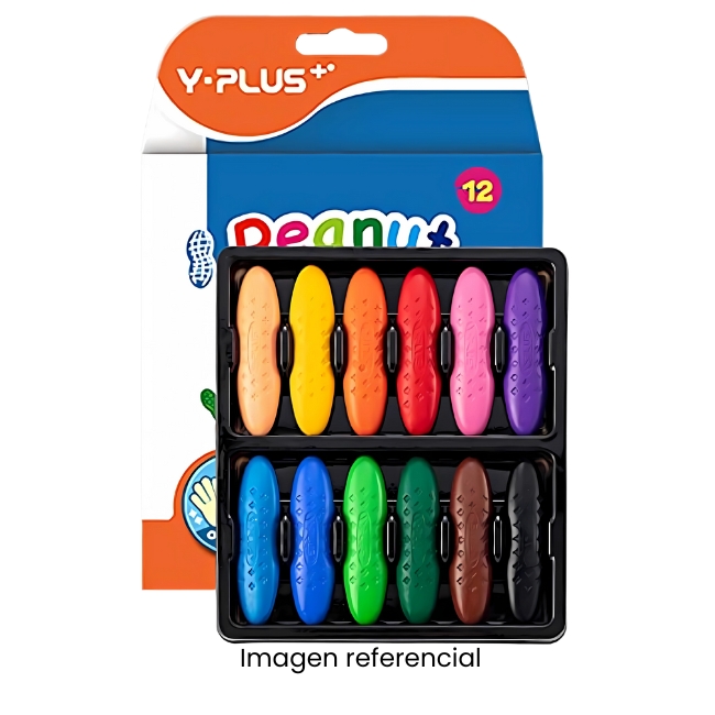 YPLUS CRAYONES PEANUT CLASICOS X12 20995