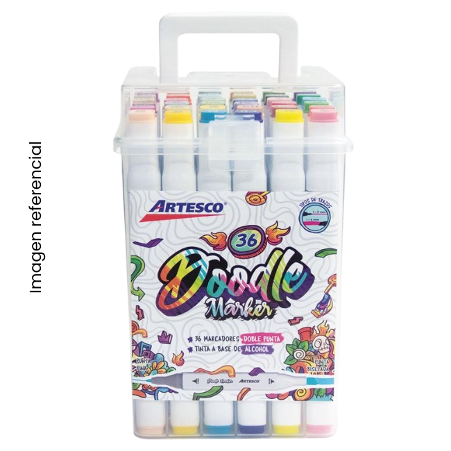 ARTESCO MARCADOR DOODLE A BASE DE ALCOHOL X36