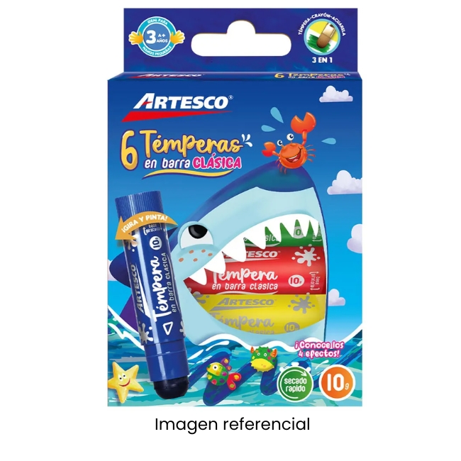 ARTESCO TEMPERA EN BARRA 10GR X6