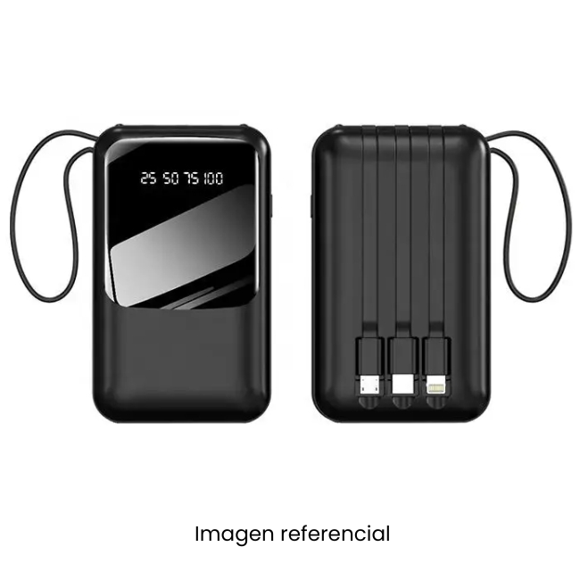POWERBANK CON PANTALLA + 4 CONEXIONES 5000MAH