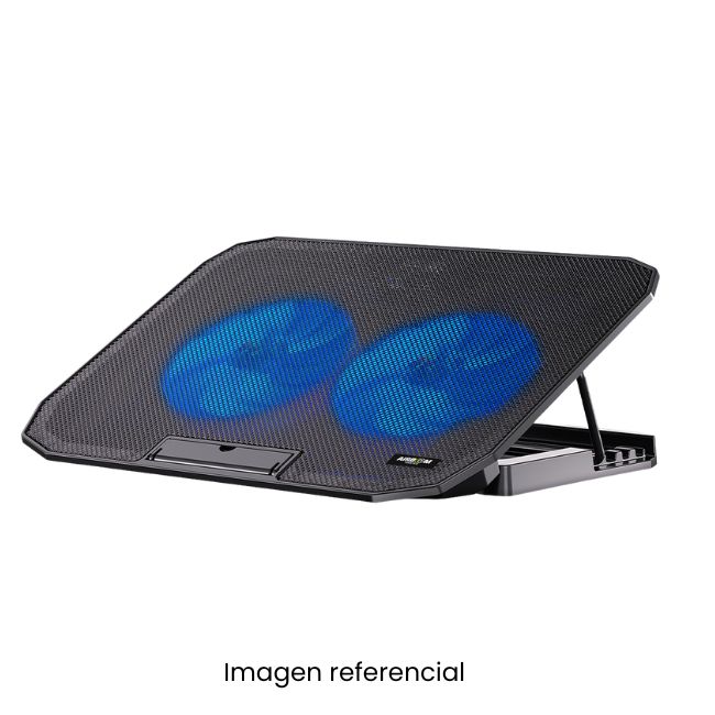 AIRBOOM COOLER LAPTOP GAMER TWISTER AB011 2VENTILADORES LED 12.5CM USB NEGRO