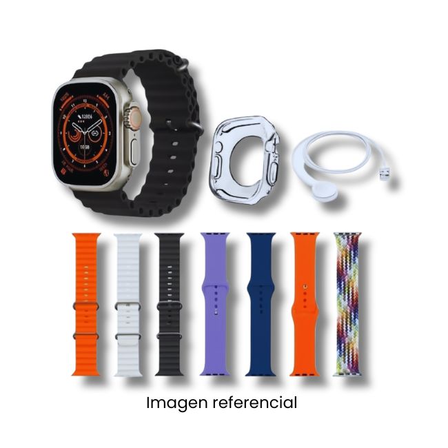 SMARTWATCH Y80 ULTRA PANTALLA 2.02PULG IP68 BLUETOOTH 8 CORREAS 