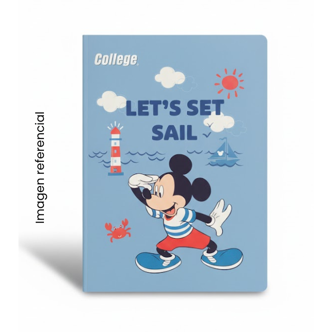 COLLEGE CUADERNO A4 2X2 DISNEY JUNIOR 80 HOJAS