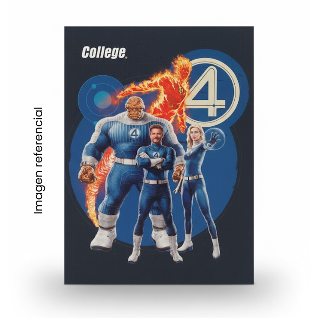 COLLEGE CUADERNO A4 TRIPLE REGLON MARVEL 80 HOJAS