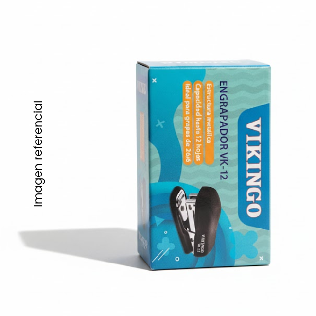 VIKINGO ENGRAPADOR VK-12 PARA 12 HOJAS - NEGRO MINI