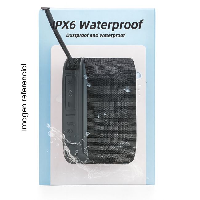 HOPESTAR PARLANTE P33 MINI BLUETOOTH 5W IPX6 RECARGABLE USB AUX TF AZUL