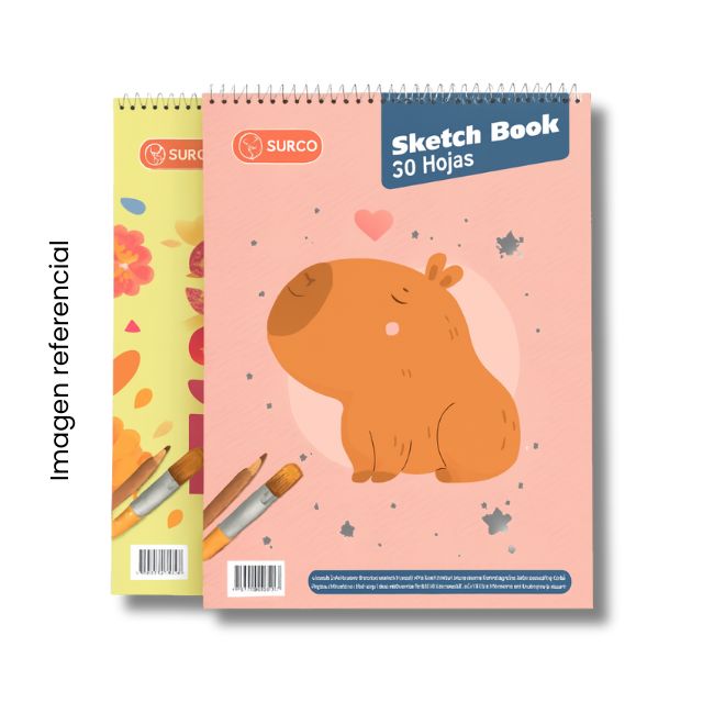 SURCO SKETCH BOOK ESPIRALADO 30HJ DISEÑO