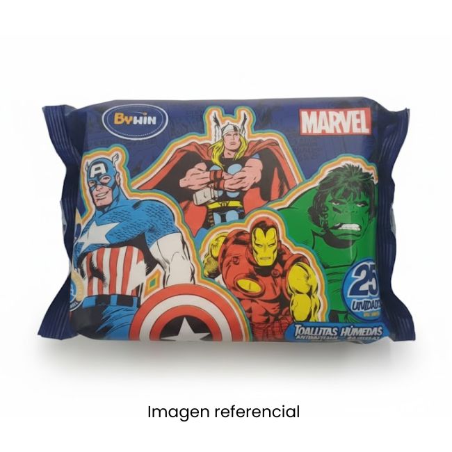 PAÑITOS HUMEDOS MARVEL X25 UND