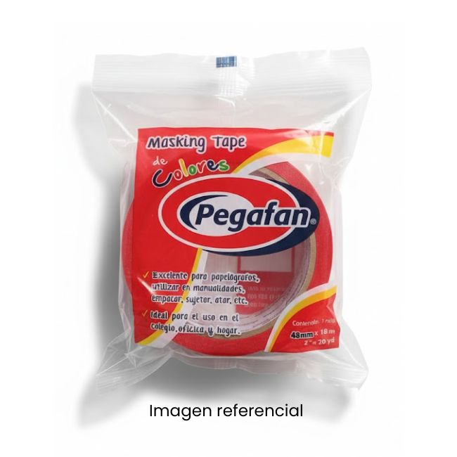 PEGAFAN MASKING ADH 2"X20 YDS 48MM ROJO
