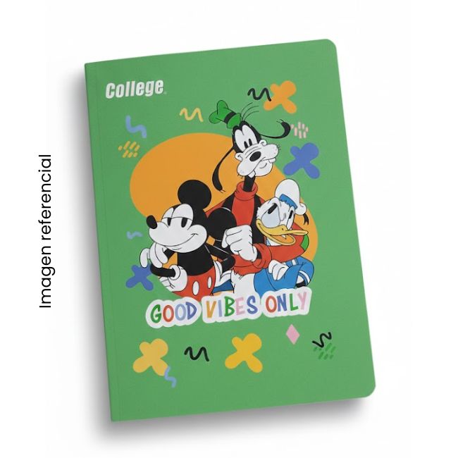 COLLEGE CUADERNO A4 1X1 DISNEY JUNIOR 80 HOJAS